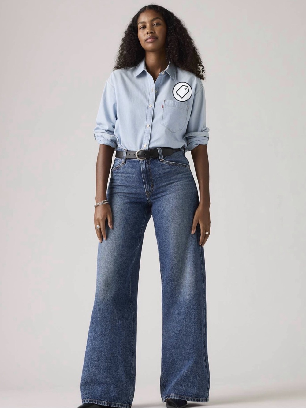 Levi's 94 Baggy Wide-Leg Jeans in Blue Wash 24x33
